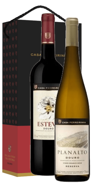 Casa Ferreirinha Coffret Esteva rg + Planalto Res. bl 2x75 cl 150cl