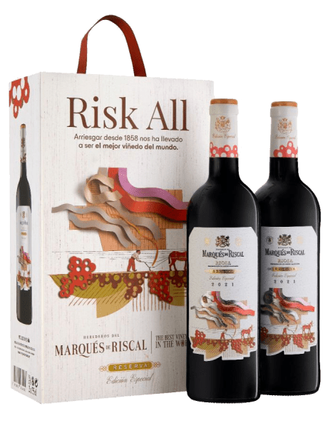  Marqués de Riscal Coffret Risk All Reserva 2x75cl Rouges 2021 150cl