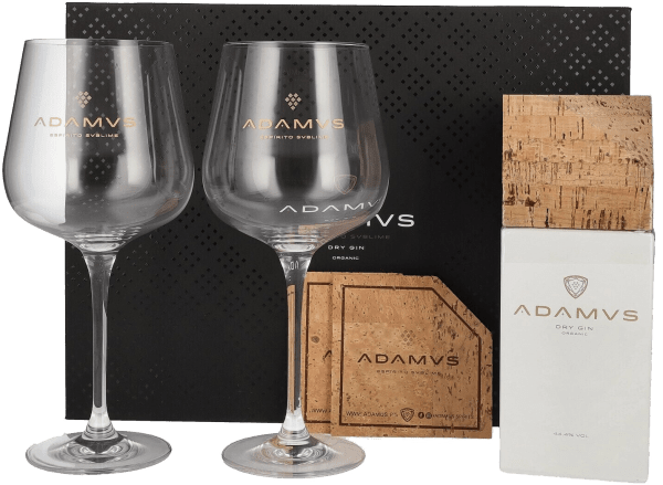  Adamus Coffret Adamus Dry Gin + 2 Glasses 70cl